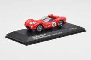 Maserati Tipo 61 #98 C. Shelby Times Mirror Grand Prix Riverside 1960 Minichamps 1:43 400601298 Metal - imaginea 2 din 4