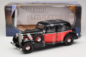 Maybach SW35 Hardtop Negru Roșu Premier Miniature 1:18 PM-38208 Metal - imaginea 6 din 6