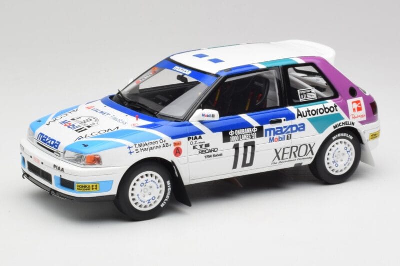 Mazda 323 GTX #10 T. Makinen / S. Harjanne 1000 Lakes Rally 1991 Otto 1:18 OT1099 Rășină