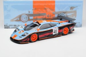 McLaren F1 GTR Gulf #41 P. Gounon / S. Oloffson 24 Hours of Le Mans 1997 Minichamps 1:18 530133741 Metal - imaginea 8 din 8