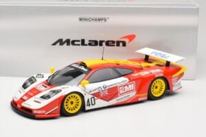 McLaren F1 GTR Gulf Team Davidoff #40 D. O'Rourke / G. Sugden / J. Auberlein 24 Hours of Le Mans 1998 Minichamps 1:18 5301338 - imaginea 8 din 8