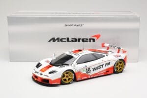 McLaren F1 GTR West Competition #49 J. Nielsen / J. Mass / T. Bscher 24 Hours of Le Mans 1995 Minichamps 1:18 530133549 Metal - imaginea 8 din 8