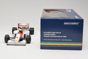 McLaren MP4/8 Ford #8 A. Senna Winner Australian GP 1993 Minichamps 1:18 540933838 Metal - imaginea 7 din 7