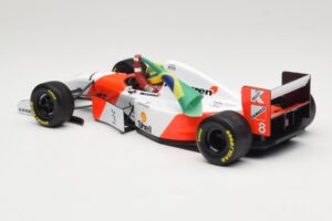 McLaren MP4/8 Ford #8 A. Senna Winner European GP Donington 1993 Minichamps 1:18 540931848 Metal - imaginea 5 din 6