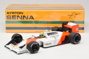 McLaren MP4/4 Honda #12 A. Senna Marlboro McLaren F1 World Champion 1988 Minichamps 1:18 540881812 Metal - imaginea 7 din 7