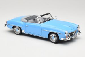 Mercedes 190 SL W121 Albastru Deschis Norev 1:18 183400 Metal - imaginea 6 din 8