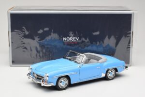 Mercedes 190 SL W121 Albastru Deschis Norev 1:18 183400 Metal - imaginea 8 din 8