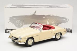 Mercedes 190 SL W121 Bej Minichamps 1:18 103037034 Metal - imaginea 8 din 8