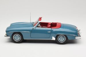 Mercedes 190 SL W121 Albastru Minichamps 1:18 103037033 Metal - imaginea 4 din 8