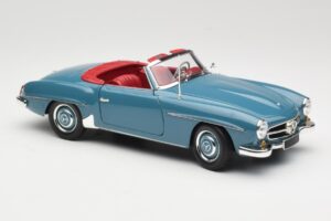 Mercedes 190 SL W121 Albastru Minichamps 1:18 103037033 Metal - imaginea 6 din 8