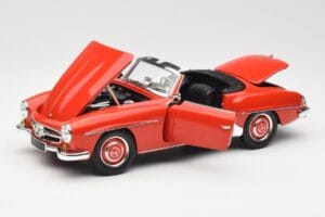 Mercedes 190 SL W121 Guards Red Minichamps 1:18 100037032 Metal - imaginea 2 din 8