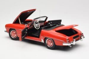 Mercedes 190 SL W121 Guards Red Minichamps 1:18 100037032 Metal - imaginea 5 din 8