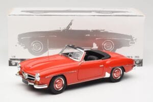 Mercedes 190 SL W121 Guards Red Minichamps 1:18 100037032 Metal - imaginea 8 din 8