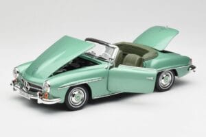 Mercedes 190 SL W121 Verde Deschis Metalizat Norev 1:18 183401 Metal - imaginea 2 din 9