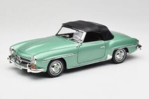 Mercedes 190 SL W121 Verde Deschis Metalizat Norev 1:18 183401 Metal - imaginea 3 din 9