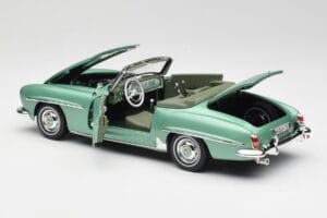 Mercedes 190 SL W121 Verde Deschis Metalizat Norev 1:18 183401 Metal - imaginea 6 din 9