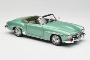 Mercedes 190 SL W121 Verde Deschis Metalizat Norev 1:18 183401 Metal - imaginea 7 din 9