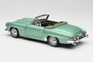 Mercedes 190 SL W121 Verde Deschis Metalizat Norev 1:18 183401 Metal - imaginea 8 din 9