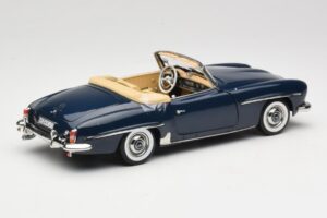 Mercedes 190 SL W121 Middle Blue Norev 1:18 183403 Metal - imaginea 3 din 8