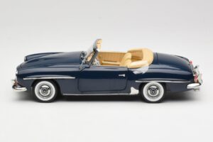 Mercedes 190 SL W121 Middle Blue Norev 1:18 183403 Metal - imaginea 4 din 8