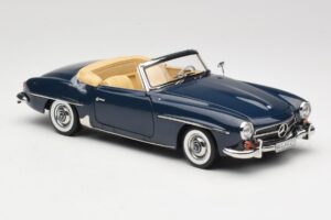 Mercedes 190 SL W121 Middle Blue Norev 1:18 183403 Metal - imaginea 6 din 8