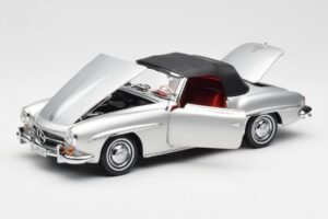 Mercedes 190 SL W121 Argintiu Norev 1:18 B660640604 Metal - imaginea 2 din 8