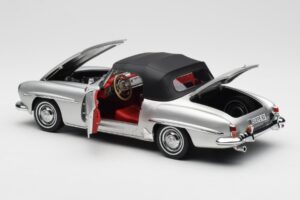 Mercedes 190 SL W121 Argintiu Norev 1:18 B660640604 Metal - imaginea 5 din 8