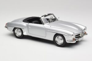 Mercedes 190 SL W121 Argintiu Gri Minichamps 1:18 100037031 Metal - imaginea 6 din 8
