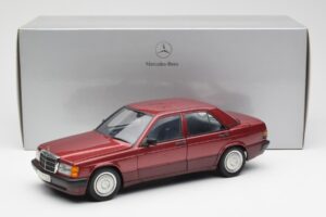 Mercedes 190E W201 2.0 Roșu Dealer Edition AUTOart 1:18 B66040383 Metal - imaginea 8 din 8