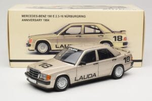 Mercedes 190E 2.3-16 W201 #1 N. Lauda Race of Champions Nurburgring 1984 AUTOart 1:18 88431 Metal - imaginea 8 din 8