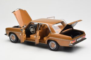 Mercedes 200 W115 Bycane Auriu Ediție Dealer Norev 1:18 B66040665 Metal - imaginea 5 din 8