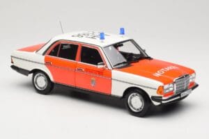 Mercedes 200 W123 Ambulanță Alb Norev 1:18 183834 Metal - imaginea 4 din 8