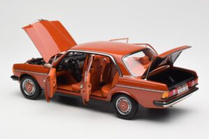 Mercedes 200 W123 English Roșu Ediție Dealer Norev 1:18 B66040653 Metal - imaginea 5 din 8