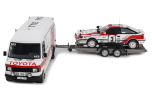 Mercedes 208D + Toyota Celica ST165 Gr.A RAC Safari 1990 Otto 1:18 OT480 Rășină