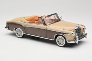 Mercedes 220 SE W128 Cabriolet Roșu Bronz Sun Star 1:18 3572 Metal - imaginea 6 din 8