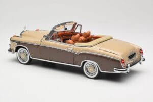 Mercedes 220 SE W128 Cabriolet Roșu Bronz Sun Star 1:18 3572 Metal - imaginea 7 din 8