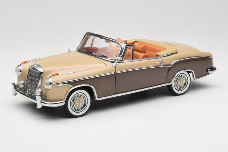 Mercedes 220 SE W128 Cabriolet Roșu Bronz Sun Star 1:18 3572 Metal