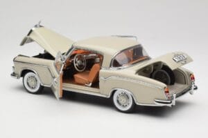 Mercedes 220 SE W128 Coupe Gri Deschis Sun Star 1:18 3568 Metal - imaginea 5 din 8