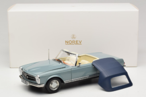 Mercedes 230 SL W113 Horizon Blue Norev 1:18 183992 Metal - imaginea 9 din 9