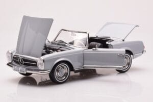 Mercedes 230 SL W113 Pagoda Gri Norev 1:18 183990 Metal - imaginea 2 din 8