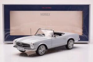 Mercedes 230 SL W113 Pagoda Gri Norev 1:18 183990 Metal - imaginea 8 din 8