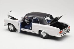 Mercedes 280 SE W111 Cabriolet Gri Deschis Norev 1:18 183530 Metal - imaginea 5 din 8