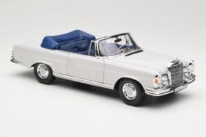 Mercedes 280 SE W111 Cabriolet Gri Deschis Norev 1:18 183530 Metal - imaginea 6 din 8