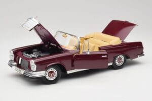 Mercedes 280SE W108 Bordeaux Roșu Maisto 1:18 31811 Metal - imaginea 2 din 8