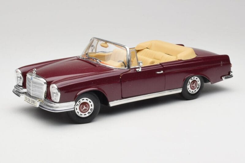 Mercedes 280SE W108 Bordeaux Roșu Maisto 1:18 31811 Metal