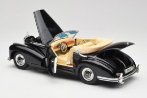 Mercedes 300 S W188 Cabriolet Negru Tchibo 1:18 36782 Metal - imaginea 5 din 8