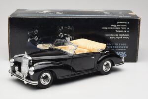 Mercedes 300 S W188 Cabriolet Negru Tchibo 1:18 36782 Metal - imaginea 8 din 8