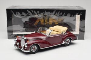 Mercedes 300 SC W188 Cabriolet Roșu Închis KK-Scale 1:18 KKDC180942 Metal - imaginea 6 din 6