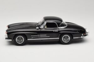 Mercedes 300 SL W198 Roadster With Hardtop Negru Minichamps 1:18 180039040 Metal - imaginea 4 din 8