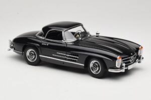 Mercedes 300 SL W198 Roadster With Hardtop Negru Minichamps 1:18 180039040 Metal - imaginea 6 din 8